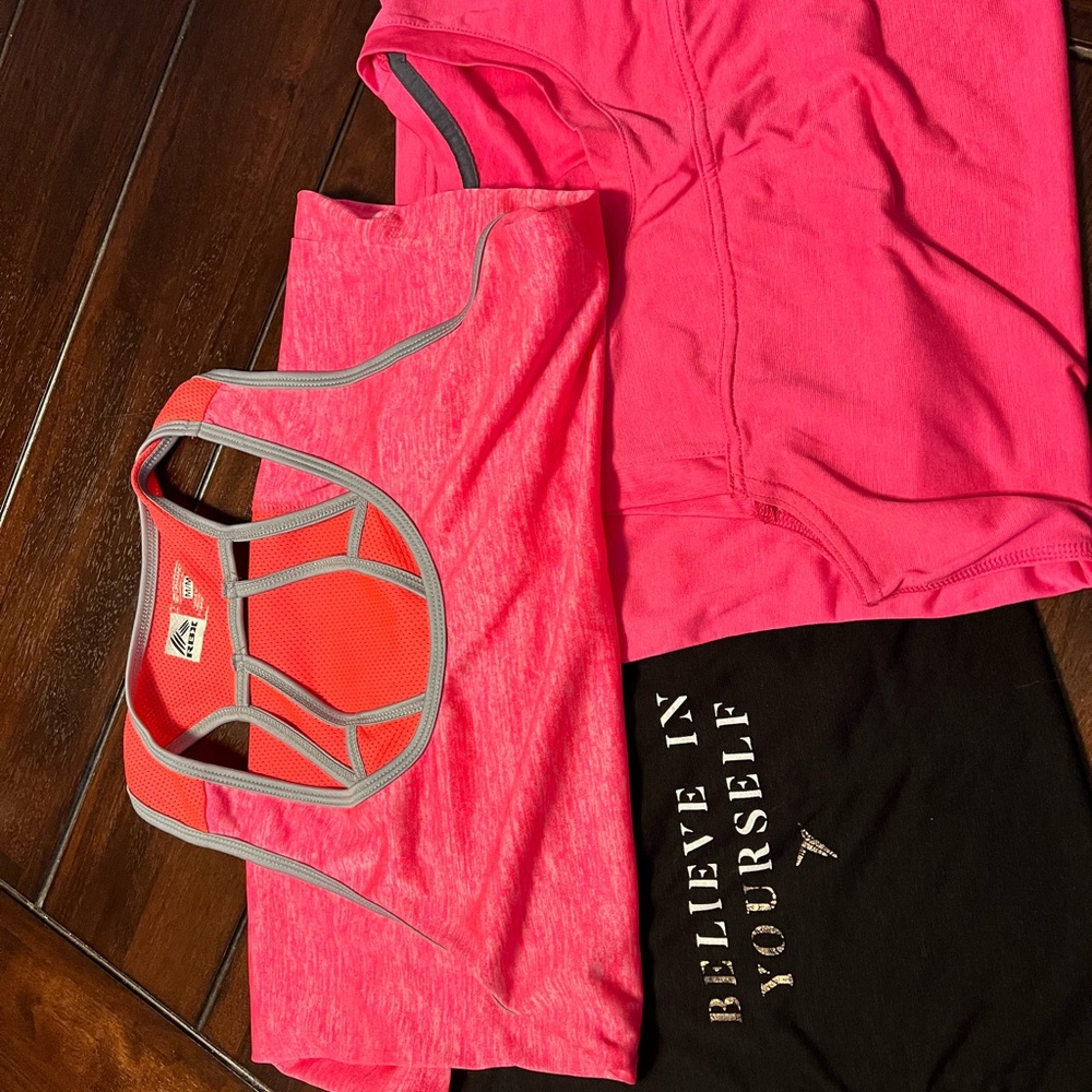 Old Navy, RBX, Athletic Pink, coral and Black Athletic tanks. Set of 3